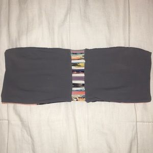 San Lorenzo Reversible Bandeau Swim Top!Cute print